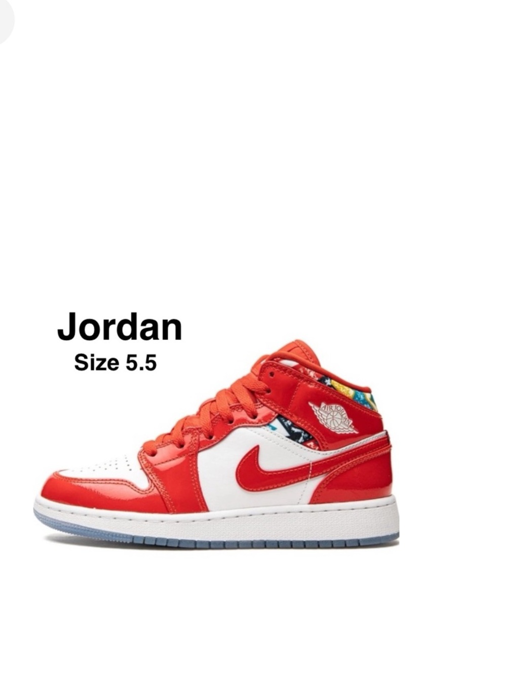 Nike Jordan Youth Air 1 Mid SE GS DC7248 600 Barcelona Sweater Red US 5.5 ⭐️⭐️⭐️
